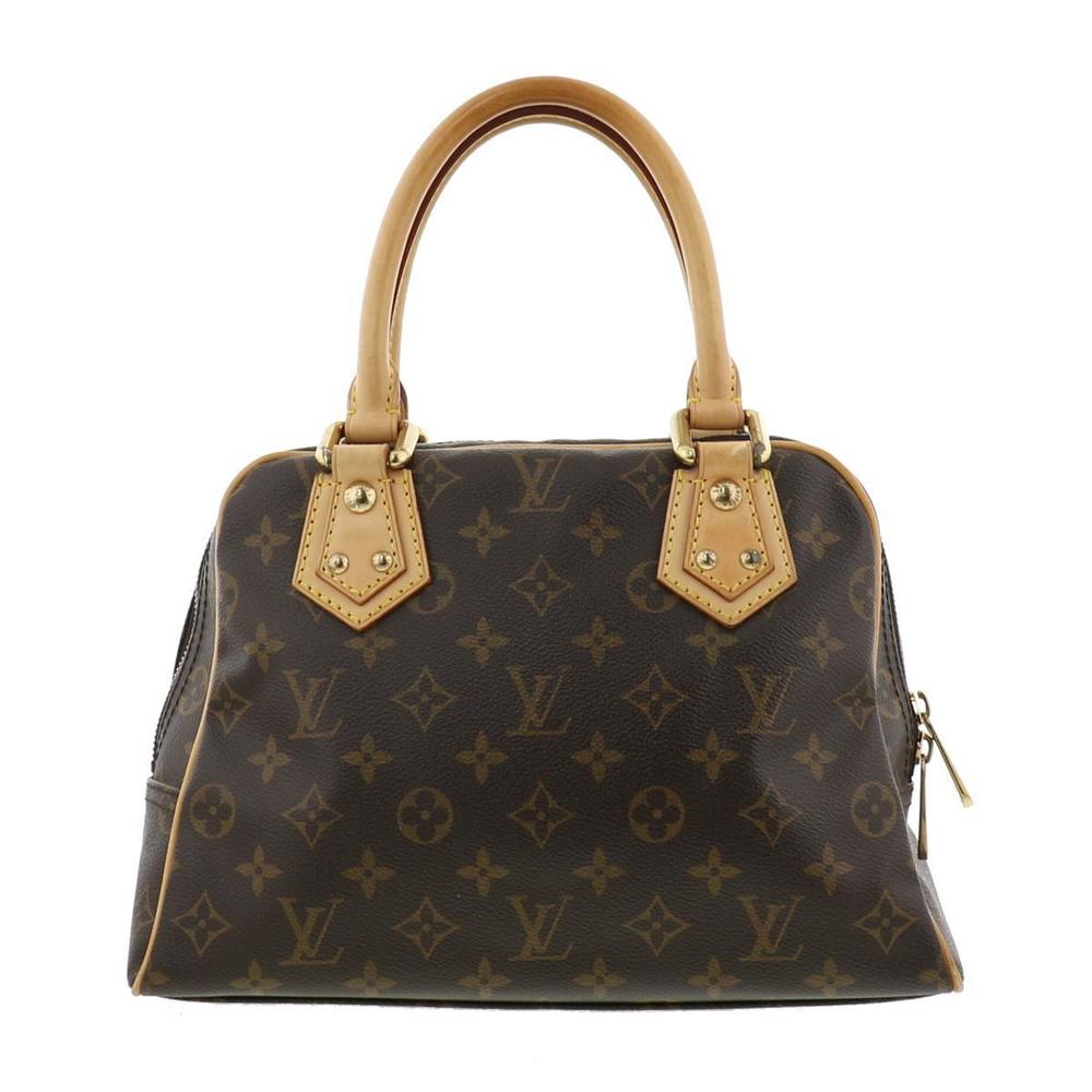 Louis Vuitton Manhattan PM Bag Handbag Monogram Brown - Picture 4 of 6